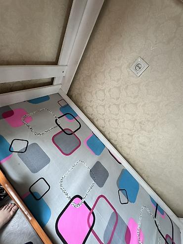 bunk bed: Двухъярусная детская кровать, Б/у, ЛДСП, цвет - Белый — 4