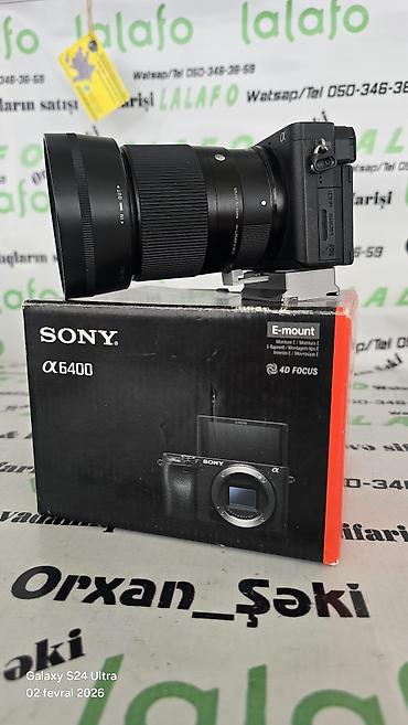 iphone 14 pro max adapter qiymeti: Sony Alpha a6400 üzərində Sigma 30mm f/1.4 lə. (2 batareka adaptr) — 1