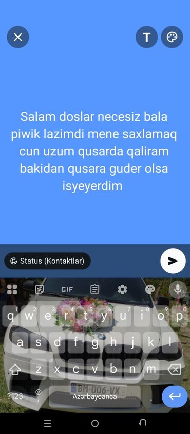 Heyvanlar üçün mallar: Bala piwik lazimdi evde saxlamqcun qusarda qaliram guder olsaydi