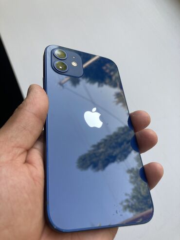 жилье в рассрочку: IPhone 12, Б/у, 128 ГБ, Синий, Чехол, 91 %