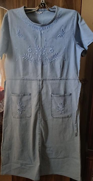 kəpənək daraqlar: Məhsul: Zərif naxışlı cins don - Rəng: Açıq mavi (denim) - Model — 1