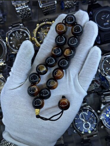 Təsbehlər: Şüşə bəzəkli təsbeh – bir neçə rəng variantı - Material: cilalanmış — 7