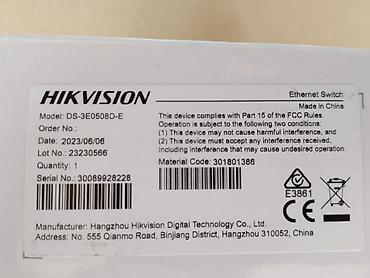 Модемы и сетевое оборудование: HUB Switch HIKVISION DS-3E0508D-E 8-port 10/100/1000Mbps Новый Цена — 8
