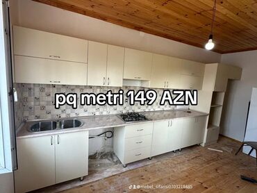 Sifarişlə mətbəx mebeli: Sifarişlə mətbəx dəsti, Özü çəkən petlələr, MDF, Kredit yoxdur, Pulsuz çatdırılma, Rayonlara çatdırılma — 4