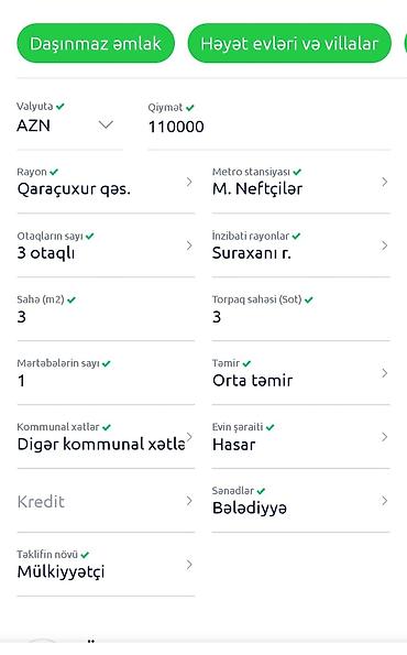 Həyət evləri və villaların satışı: Suraxanı 3 otaqlı, 3 kv. m, Orta təmir — 13