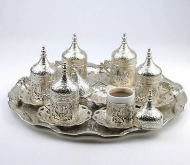 прием серебра: Продается набор посуды для турецкого кофе на 6 персон. Новый!