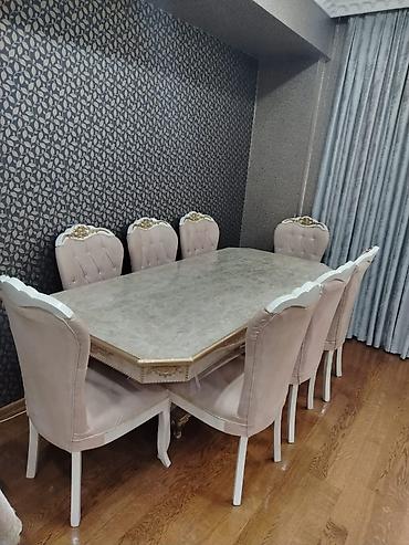 Masa dəsti satılır 530₼. 8 oturcağı var.Ünvan Əhmədli. 0185. Fatimə99