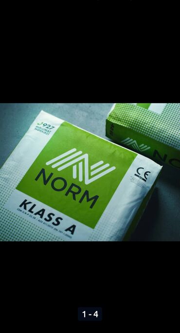 yapışdırıcı: Məhsul: NORM sement – KLASS A - Brend: NORM - Sertifikat: CE