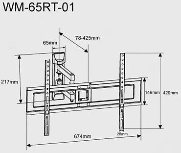 kupujem ps4: Gembird TV zidni nosač WM-65RT-01 (rotacija i nagib) - Kompatibilan — 4