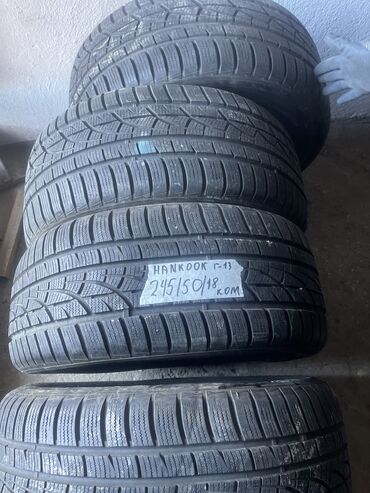 Шины: Шины 245 / 50 / R 18, Зима, Б/у, Комплект, Легковые, Корея, Hankook