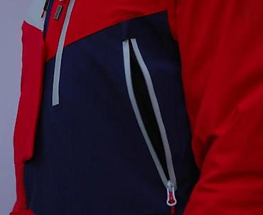 psg tech fleece: Muška zimska/ski jakna – crvena sa sivo-tamnoplavim detaljima - — 8