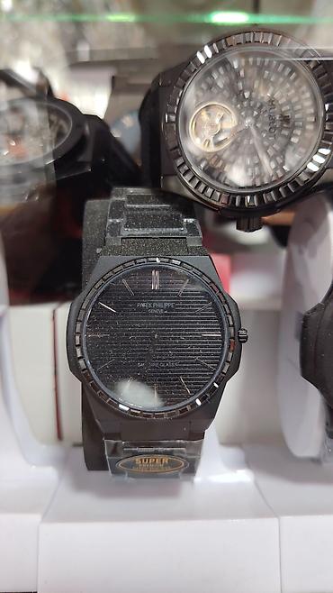 Məhsul: Qara rəngli kişi qol saatları (Patek Philippe üslubunda)