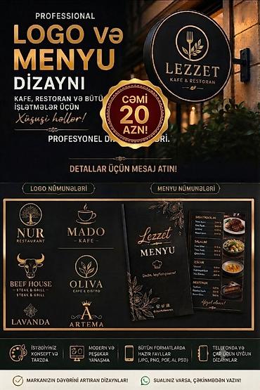 Работа: Peşəkar logo və menyu dizaynı xidməti - Kafe, restoran və bütün — 1