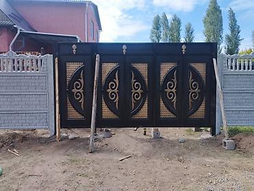 Откатные ворота: Ворота Ворота Распашные, Штампованный Кыргыз оймо баардык турун — 8