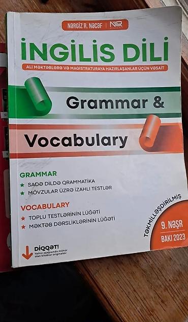 Kitablar və jurnallar: Məhsul: “İngilis Dili – Grammar & Vocabulary” (Nərgiz R. Nəcəf, NR — 1