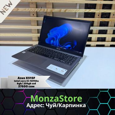 ноутбук hp бишкек: Ноутбук, Asus, 8 ГБ ОЭТ, Intel Core i3, 15.6 ", Жаңы, Татаал эмес тапшырмалар үчүн, эс тутум SSD