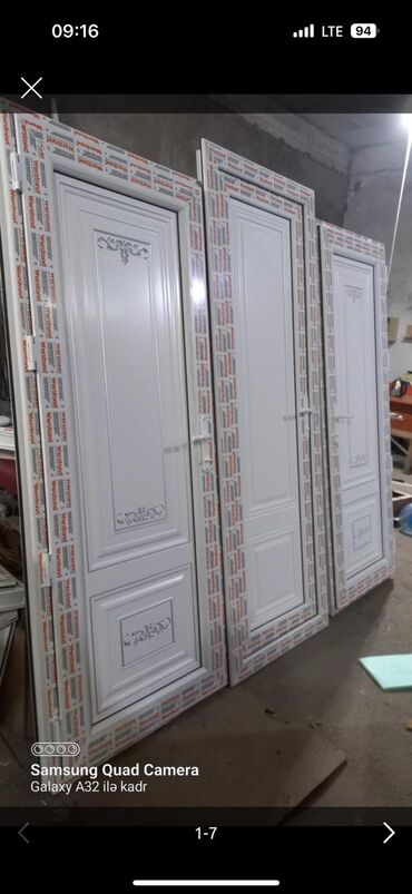 Plastik qapılar: Yeni Plastik qapı 80x200 sm Zamok və çərçivə ilə, Zəmanətli, Pulsuz quraşdırma, Pulsuz çatdırılma, Rayonlara çatdırılma — 9