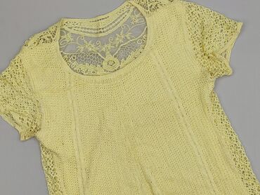 beżowa bluzki z krótkim rękawem: Жіноча блуза, розмір M