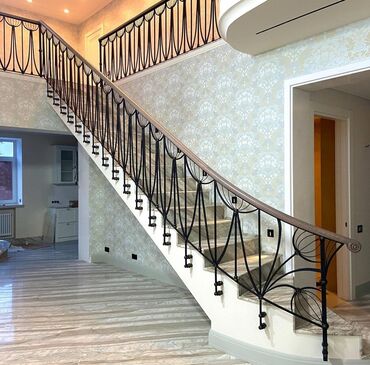 Pilləkən məhəccərləri: Metal en mmc olaraq istədiyiniz forma və ölçüde demir işlerinin — 6