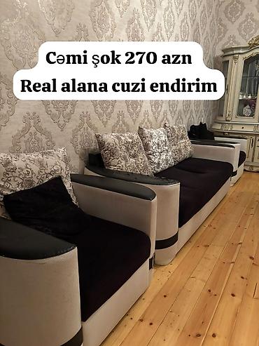 Aynur 2 model yumşaq mebel dəsti - Rəng: bej-gümüşü gövdə, qara lalafo.az -da Aynur 2 model yumşaq mebel dəsti - Rəng: bej-gümüşü gövdə, qara