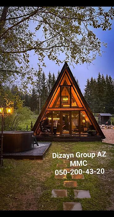 landşaft dizayn: Kv 500 ₼ başlayan qiymətlərlə. A-frame tipli modul evlərin — 1