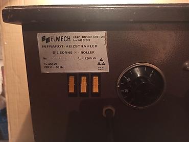 Kaloriferi: Mala kvarcna peć snage 1200W (3 x 400W) sa termostatom. Potpuno — 6