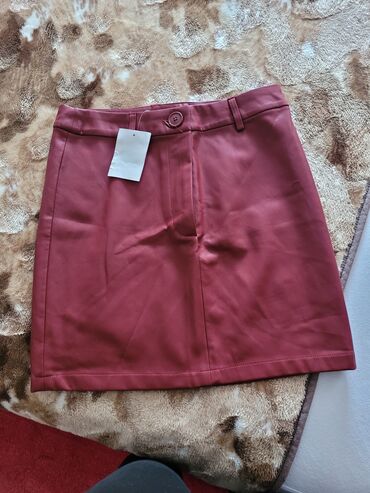 kožne suknje h m: M (EU 38), Mini, bоја - Roze