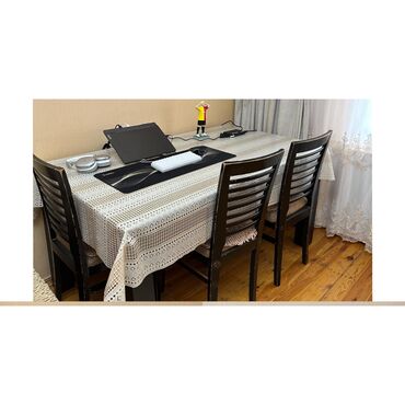 Masa və oturacaq dəstləri: *MASA desti :-TƏCİLİ SATILIR‼️* QİYMƏT :-80₼ 5oturacağı var