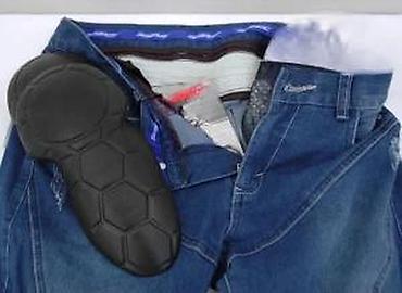 Farmerke: Muške jeans pantalone – biker/karirano šivenje - Model: slim/straight — 19