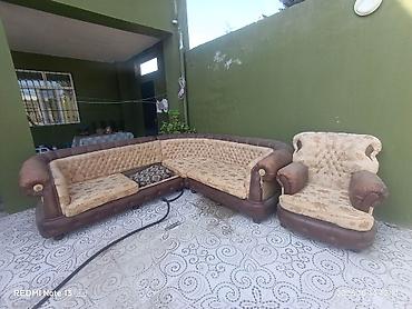 divan cexolu: Künc divan dəsti 1 dene döşeyi yox du - Komplekt: L formalı künc — 1