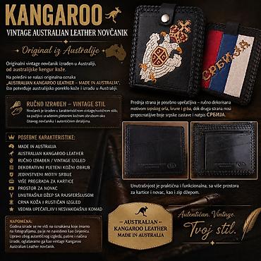 pirsing prodaja: KANGAROO – Vintage Australian Leather novčanik Original iz — 1