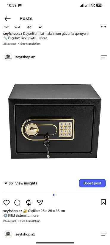 Rəqəmsal seyf – dəyərlilərinizi etibarlı qorumaq üçün. - Ölçülər: 25
