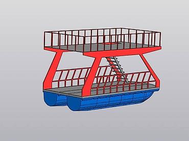 Водный транспорт: Катер, понтонный катер. Изготовление по заказу на заводе — 6