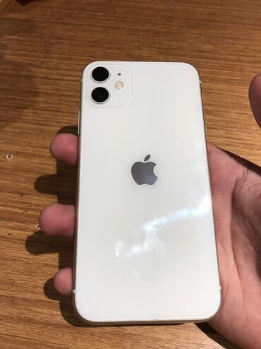 Apple iPhone: IPhone 11, 128 GB, Ağ, Zəmanət, Face ID, Sənədlərlə