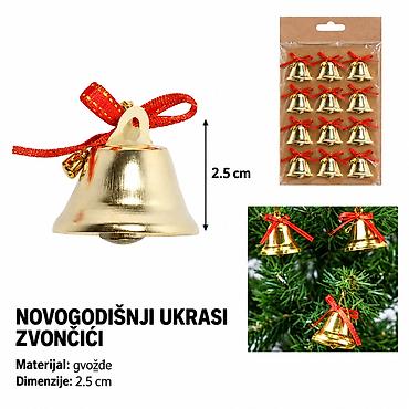 KMT Božićni viseći metalni ukras zvonce 287171 Dekorativni božićni