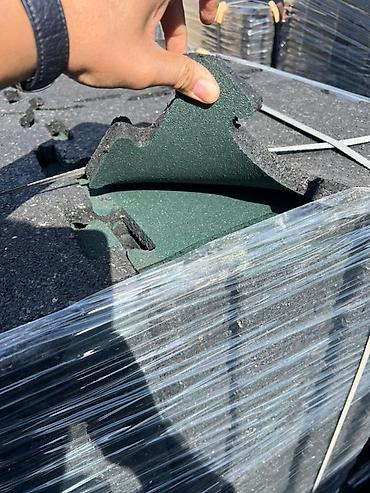 şit örtüyü: Rezin kilidli döşəmə plitələri - Material: sıx rezin qarışıq, zərbəni — 2