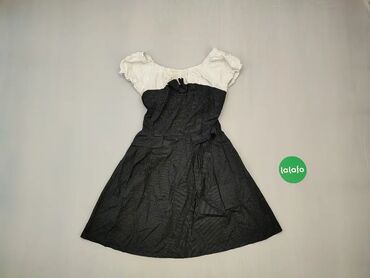 Sukienki: Sukienka, 12 lat, wzór - Linia, kolor - Czarny