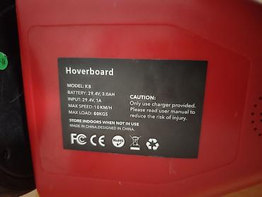 elektrik skuter: Koolwheel Hoverboard – Model K8, qırmızı rəng - Güc sistemi: 29.4V — 4