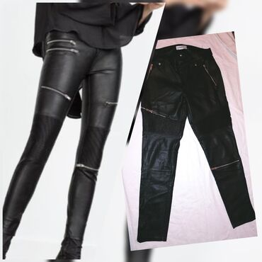 kozne pantalone hm: Zara kozne M
Struk 38cm
Bokovi 48cm
Odlicne, uklopive