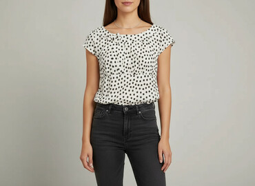 bluzki dopasowane eleganckie: Women's blouse, size L