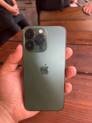 кольцевая лампа для телефона: IPhone 13 Pro, Колдонулган, 128 ГБ, Matte Midnight Green, Заряддоочу түзүлүш, Каптама, 80 %