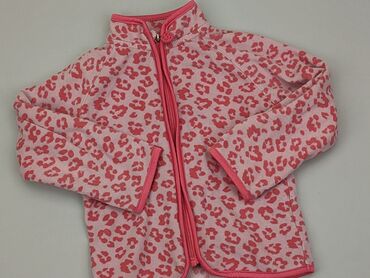 sweterek różowy dla dziewczynki: Bluza, 5-6 lat, 110-116 cm, stan - Dobry