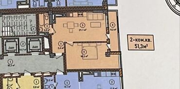 элитный особняк: 2 комнаты, 51 м², Элитка, 9 этаж, ПСО (под самоотделку)