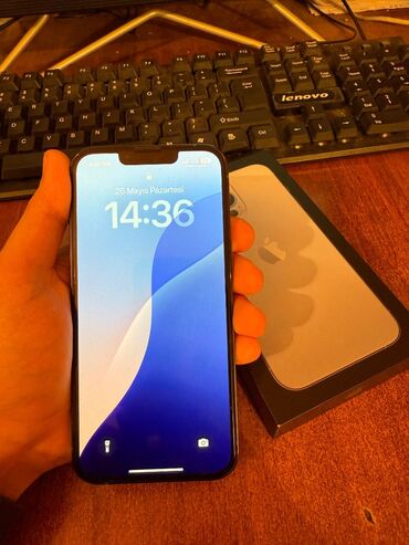aple 13: IPhone 13 Pro, 128 GB, Sierra Blue, Barmaq izi, Face ID