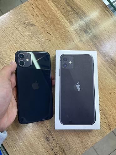 IPhone 11, Б/у, 128 ГБ, Черный, Чехол, 80 %