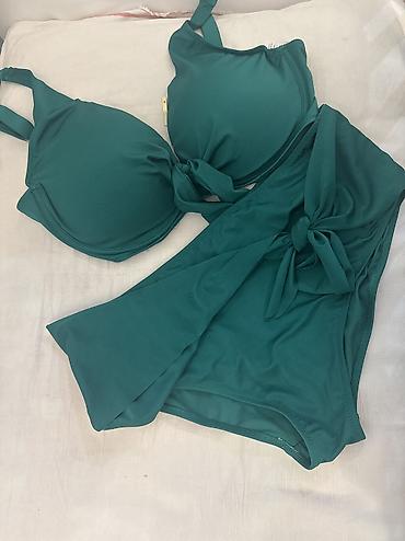 Çimərlik geyimləri: Iki hissəli qadın bikini dəsti – zümrüd-yaşıl rəngdə - Üst — 5