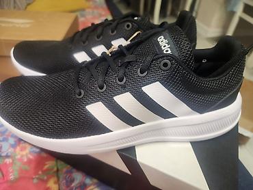 Мырзалардын бут кийими: Кроссовки Adidas, классическая черно‑белая расцветка с тремя белыми — 2