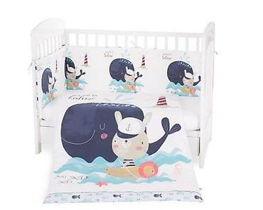 10 cm: KIKKA BOO Happy Sailor – komplet posteljine sa ogradicom, 6 delova — 1