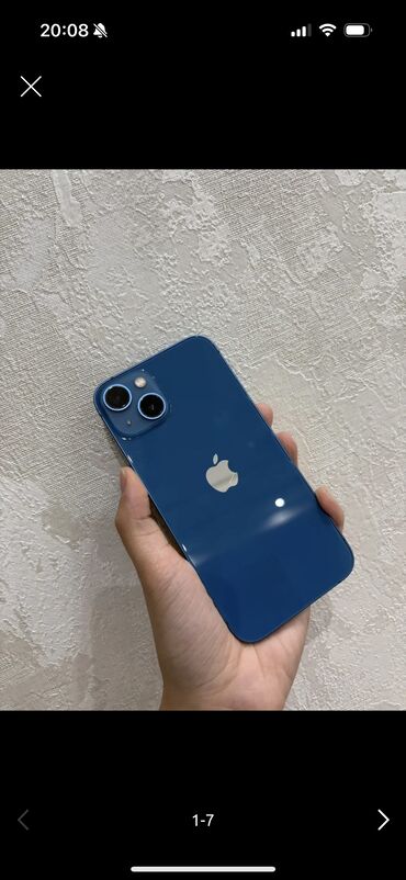 iphone x qutu: IPhone 13, 128 GB, Pacific Blue, Barmaq izi, Face ID