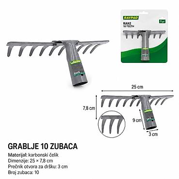 KMT 10 grabulje zakovica 9364346 Opis: Praktične grabulje sa 10 na lalafo.rs KMT 10 grabulje zakovica 9364346 Opis: Praktične grabulje sa 10